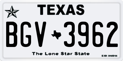 TX license plate BGV3962