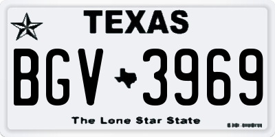 TX license plate BGV3969