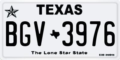 TX license plate BGV3976