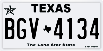 TX license plate BGV4134