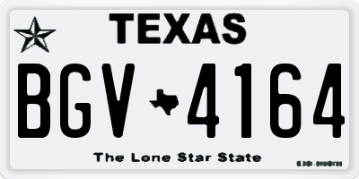 TX license plate BGV4164