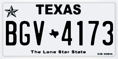 TX license plate BGV4173