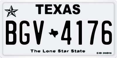 TX license plate BGV4176
