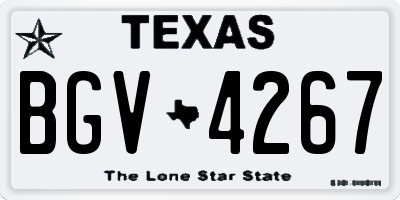 TX license plate BGV4267