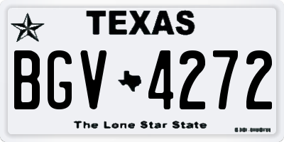 TX license plate BGV4272