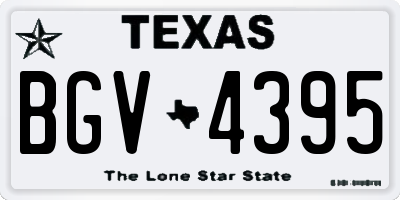 TX license plate BGV4395