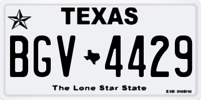 TX license plate BGV4429