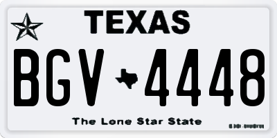TX license plate BGV4448