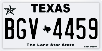 TX license plate BGV4459
