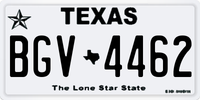 TX license plate BGV4462