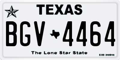 TX license plate BGV4464