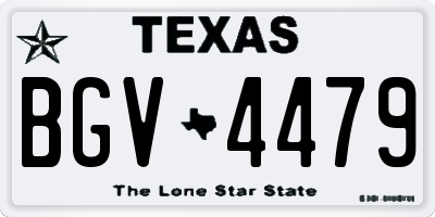 TX license plate BGV4479