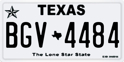 TX license plate BGV4484