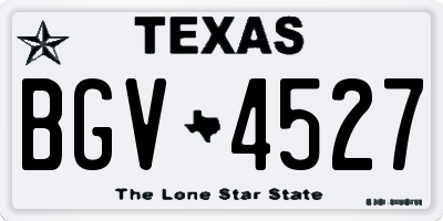 TX license plate BGV4527