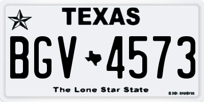 TX license plate BGV4573