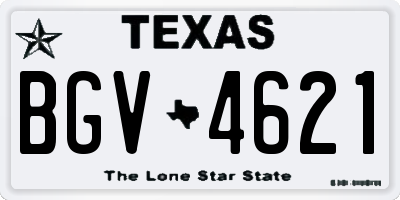 TX license plate BGV4621