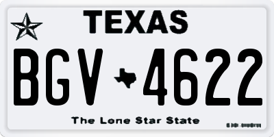 TX license plate BGV4622