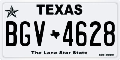 TX license plate BGV4628