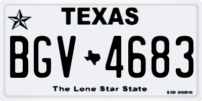 TX license plate BGV4683