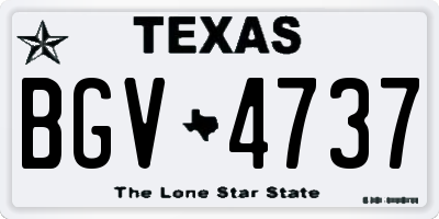 TX license plate BGV4737