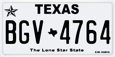 TX license plate BGV4764