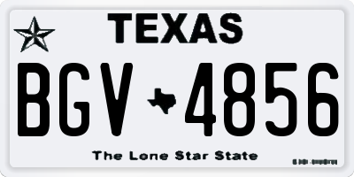 TX license plate BGV4856