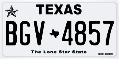 TX license plate BGV4857