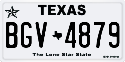 TX license plate BGV4879