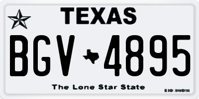 TX license plate BGV4895
