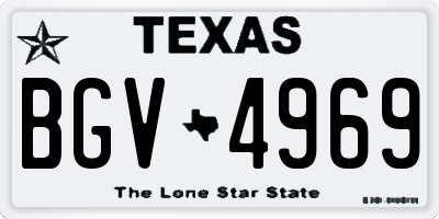 TX license plate BGV4969