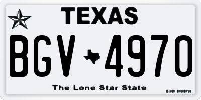TX license plate BGV4970