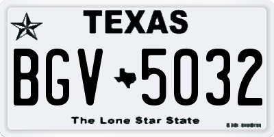 TX license plate BGV5032