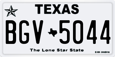 TX license plate BGV5044