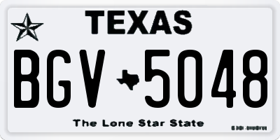 TX license plate BGV5048