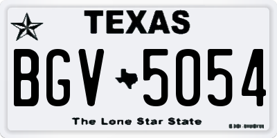 TX license plate BGV5054