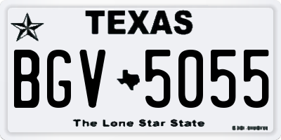 TX license plate BGV5055