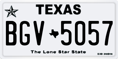 TX license plate BGV5057