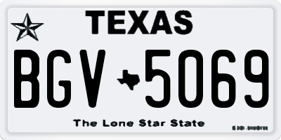 TX license plate BGV5069
