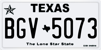 TX license plate BGV5073