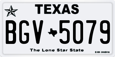 TX license plate BGV5079