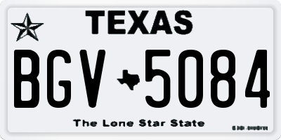 TX license plate BGV5084