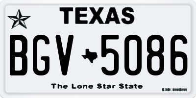 TX license plate BGV5086