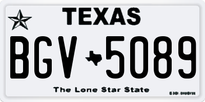 TX license plate BGV5089