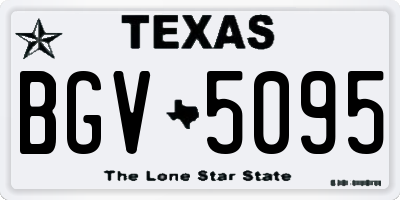 TX license plate BGV5095