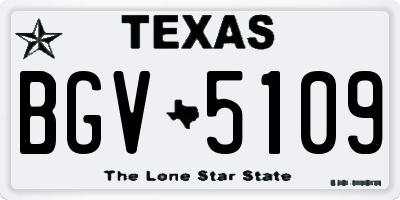 TX license plate BGV5109