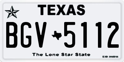 TX license plate BGV5112