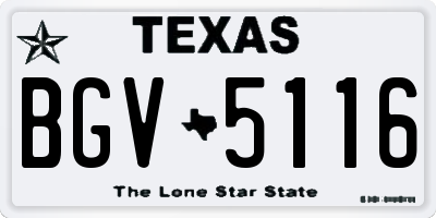 TX license plate BGV5116