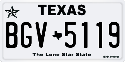 TX license plate BGV5119