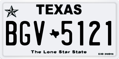 TX license plate BGV5121