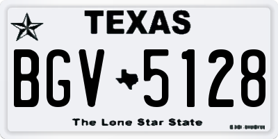 TX license plate BGV5128